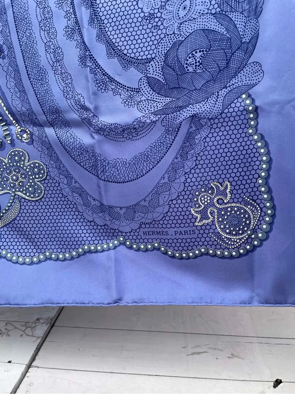 Hermes Lavender and Purple Silk Scarf - Picture 3 of 15